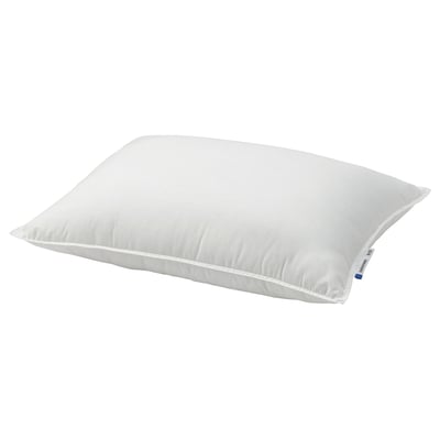 Smallsporre white pillow, soft and supportive, rectangular shape, recycled materials.
