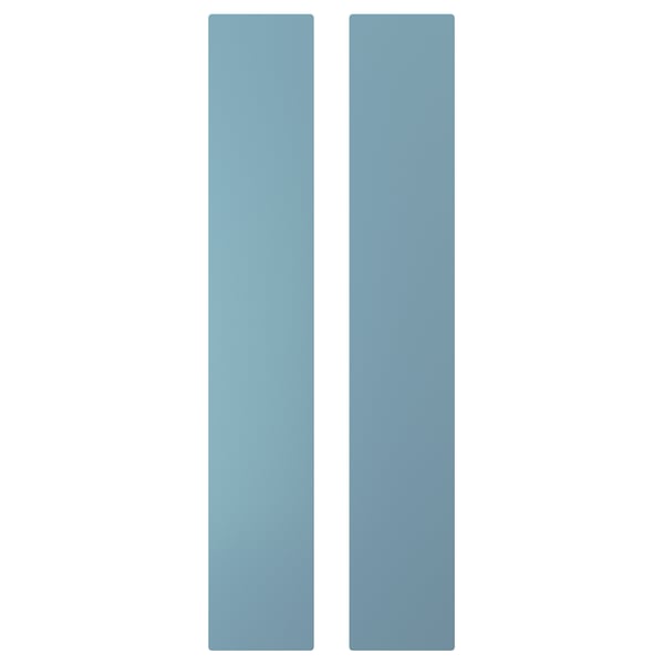 Two vertical turquoise rectangles, simple and modern design, made of fiberboard with acrylic paint.