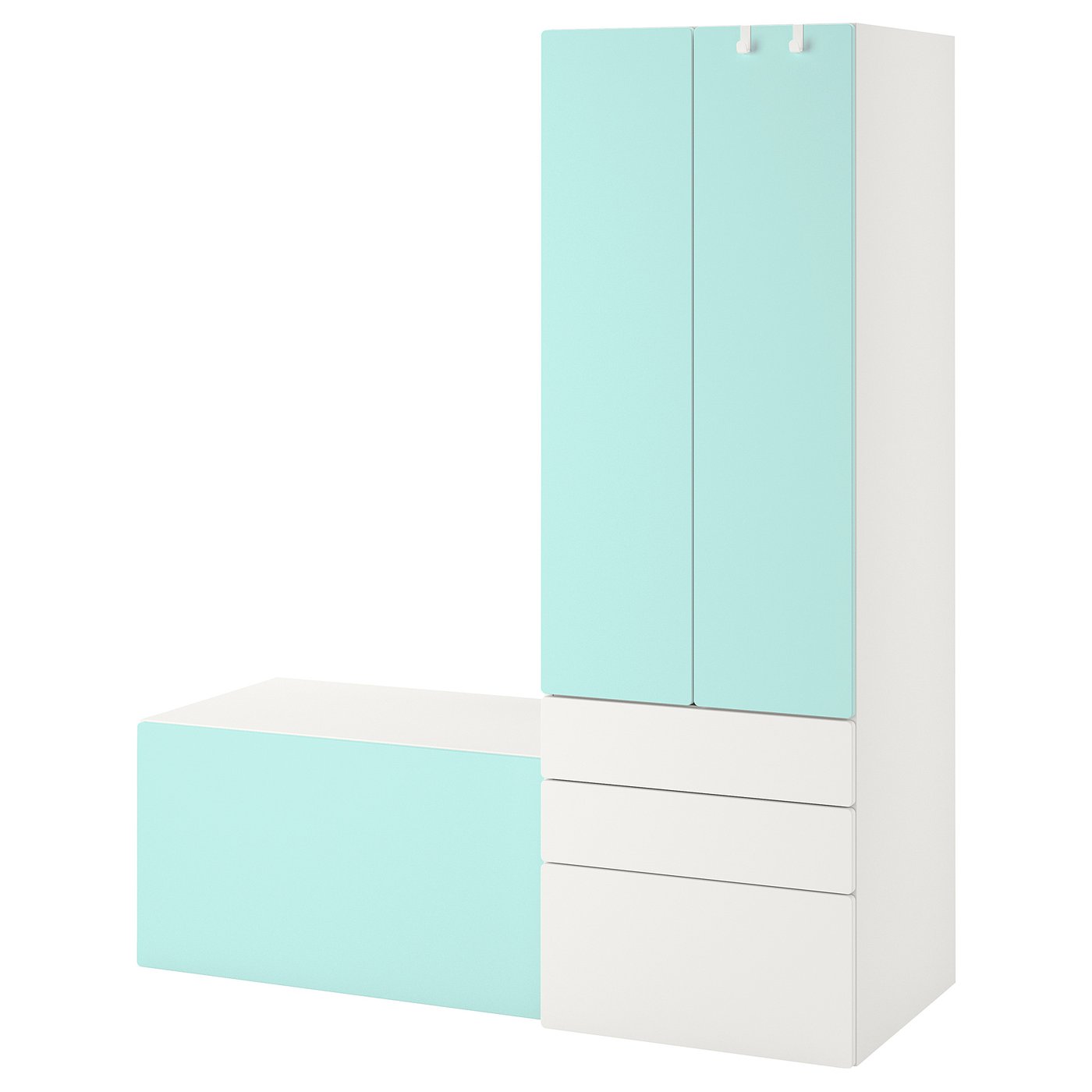 SMÅSTAD / PLATSA Storage combination - white pale ...