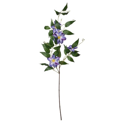 SMYCKAs vibrant purple artificial flowers with green leaves and brown stems add color. Made with recycled materials.