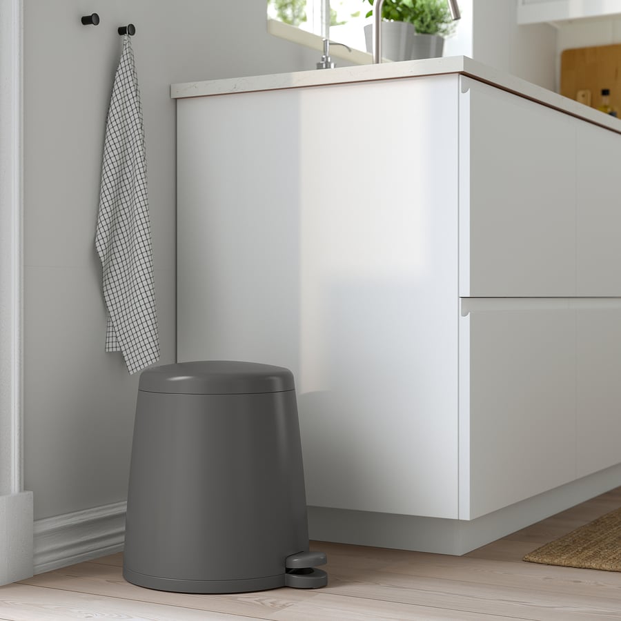 SNÄPP Pedal bin, grey, 12 l IKEA