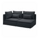 SÖDERHAMN 3-seat sofa, with open end/Knäbäck anthracite