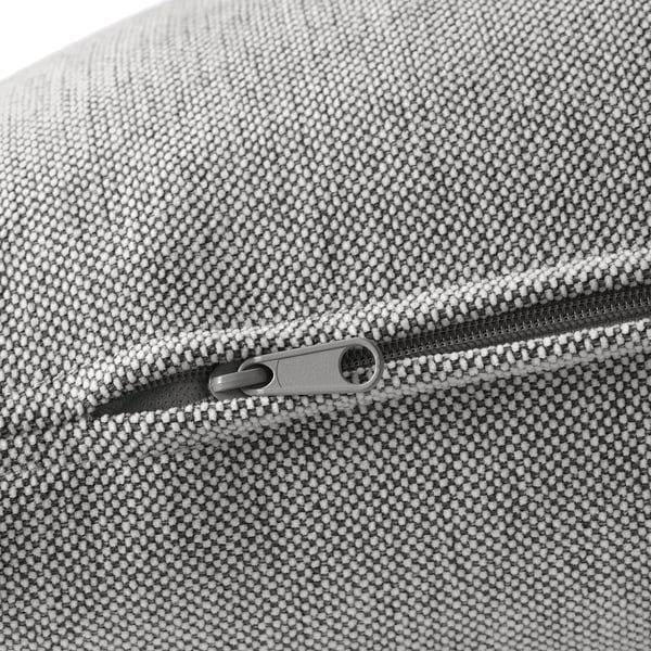 Close-up of SÖDERHAMN sofa zipper, showing durable, textured fabric and smooth zip operation.