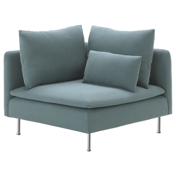 SÖDERHAMN Corner section cover - Finnsta turquoise - IKEA