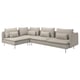 SÖDERHAMN sectional sofa in beige with slim lines, deep seats, and removable cushions.