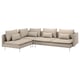 SÖDERHAMN corner sofa, beige, cotton, polyester, low-profile, plush cushions.