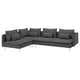 SÖDERHAMN grey sectional sofa, modern, deep seats, metal legs, polyester.