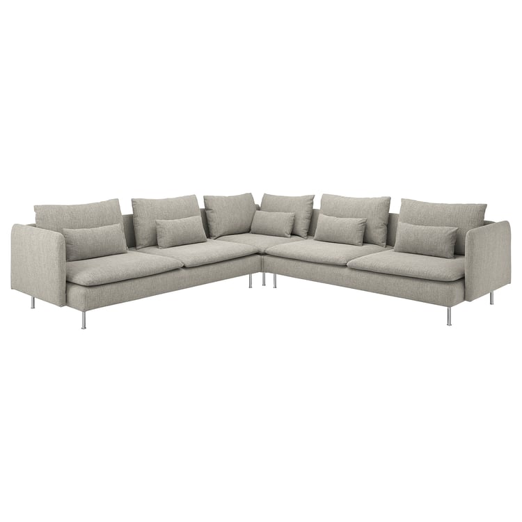 SÖDERHAMN corner sofa, 6seat, Viarp beige/brown IKEA