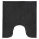 This image shows a dark grey SÖDERSJÖN bathroom mat with a thick cotton pile, designed to fit around a toilet pedestal.