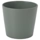 SOJABÖNA grey ceramic planter, cylindrical shape, simple design by ilse crawford.