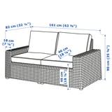 Illustration with measurements for the product: SOLLERÖN.