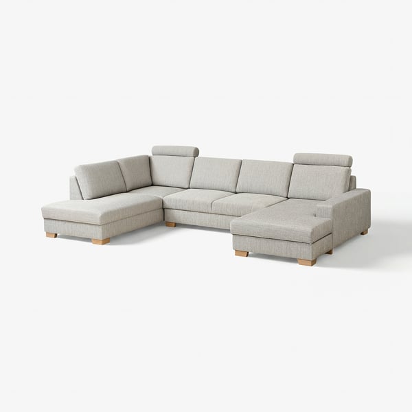 SÖRVALLEN Corner sofa, 4-seat, with chaise longue, right/Viarp beige/brown