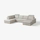 SÖRVALLEN Corner sofa, 4-seat, with chaise longue, right/Viarp beige/brown