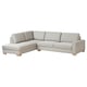 SÖRVALLEN sectional sofa, light gray, modern scandinavian design with plush cushions and angled backrests.