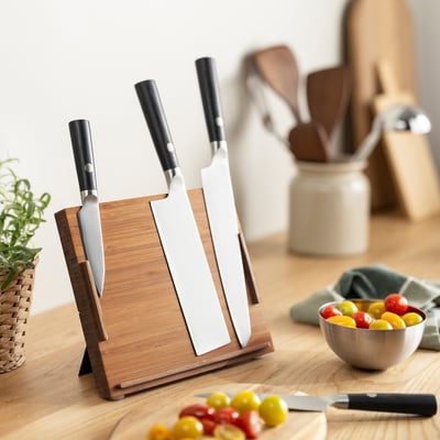SPJUTFISK Knife holder, magnetic bamboo, 24x20 cm