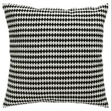 STOCKHOLM throw pillow, black and white checker square pattern, square shape, cotton velvet.