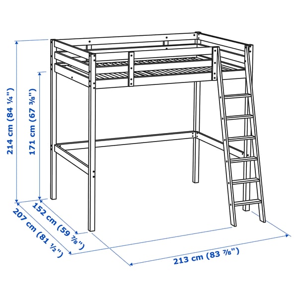 Illustration with measurements for the product: STORÅ.