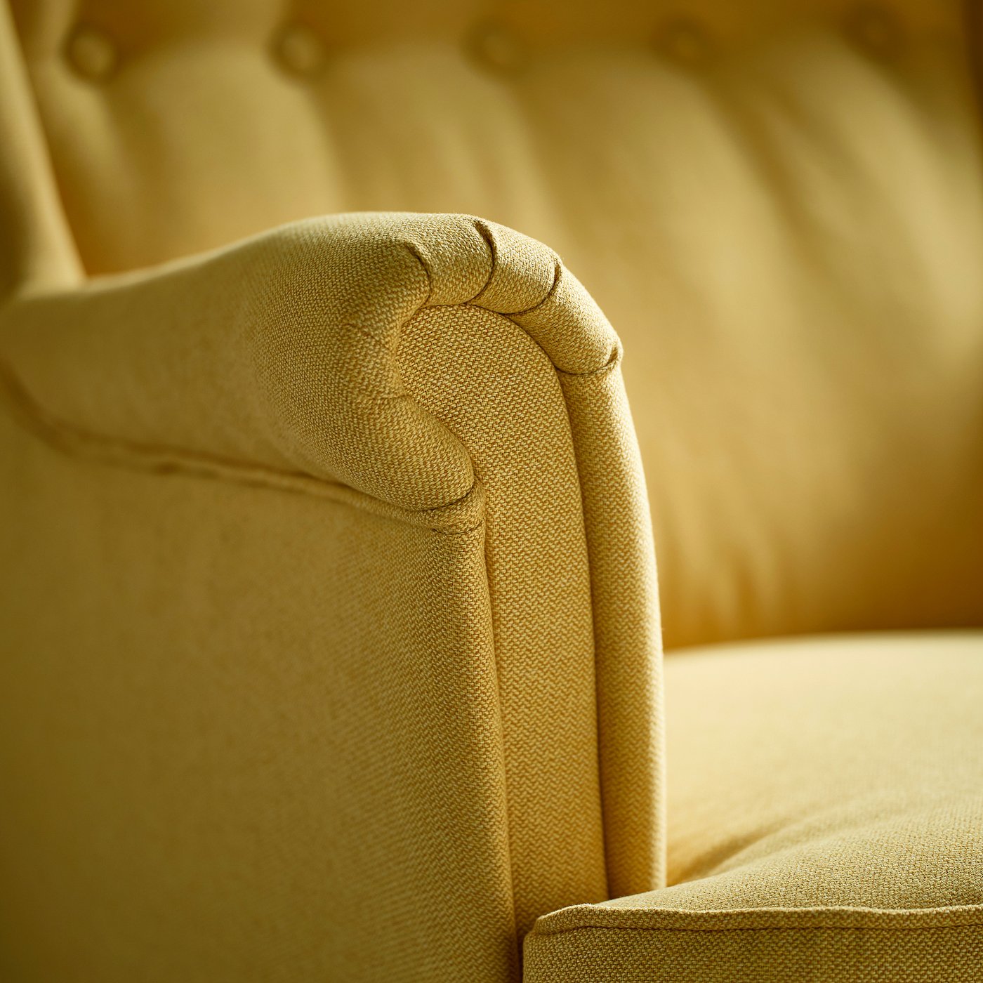 STRANDMON wing chair, Tibbleby yellow - IKEA