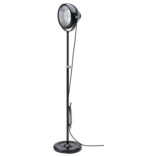 SVARTNORA black floor lamp, inspired by danish street lighting, an adjustable height and directional light.