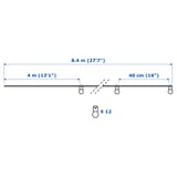 Illustration with measurements for the product: SVARTRÅ.