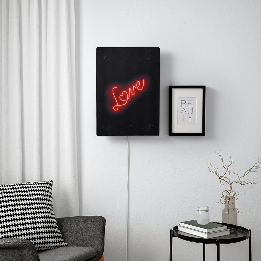 SYMFONISK panel for picture frame speaker, neon love IKEA
