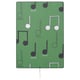 Option: Green SYMFONISK music note fabric cover, rectangular with white cord.