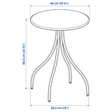 Illustration with measurements for the product: TÅNEBRO.