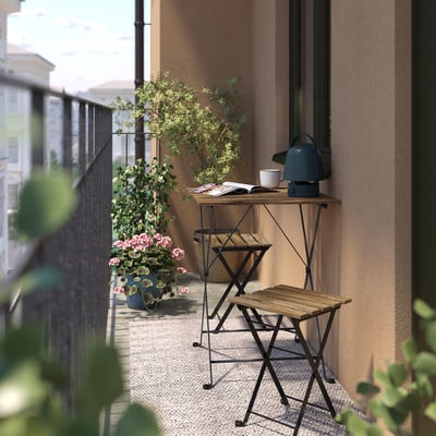 TÄRNÖ Table and 2 stools, outdoor, folding/folding, 55x54 cm
