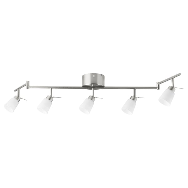 kwartaal bedriegen Meenemen Ceiling spotlight with 5 spots, TIDIG, nickel-plated - IKEA