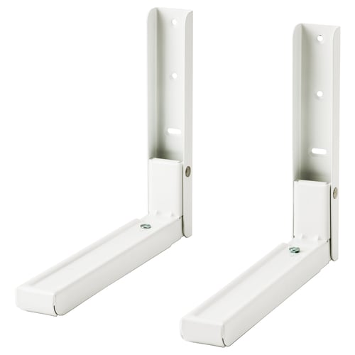 Two TILLREDA wall brackets, metallic, l-shaped.