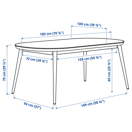 Illustration with measurements for the product: TJÄRKIL.