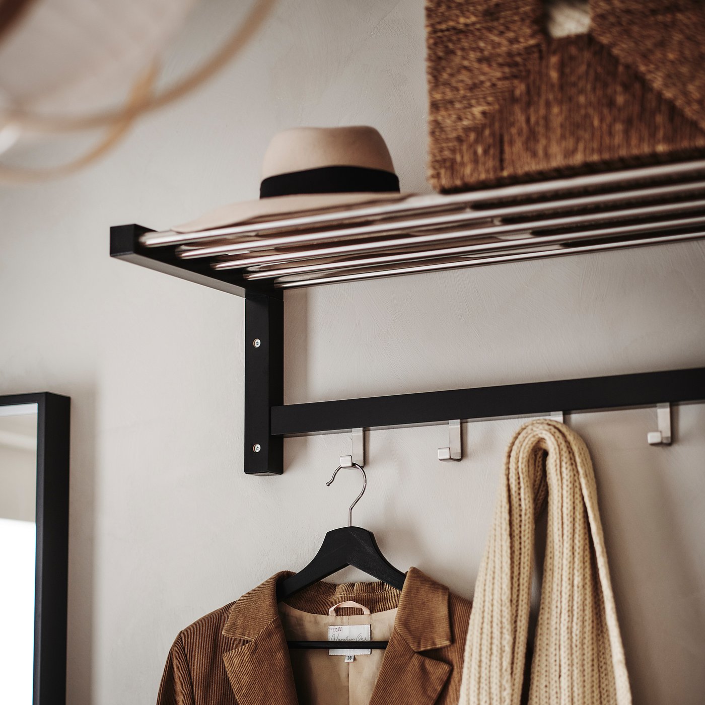 TJUSIG hat rack, black, 79 cm IKEA