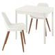 Option: TONSTAD / GRÖNSTA Table and 2 chairs, off-white/white, 80/120x70 cm