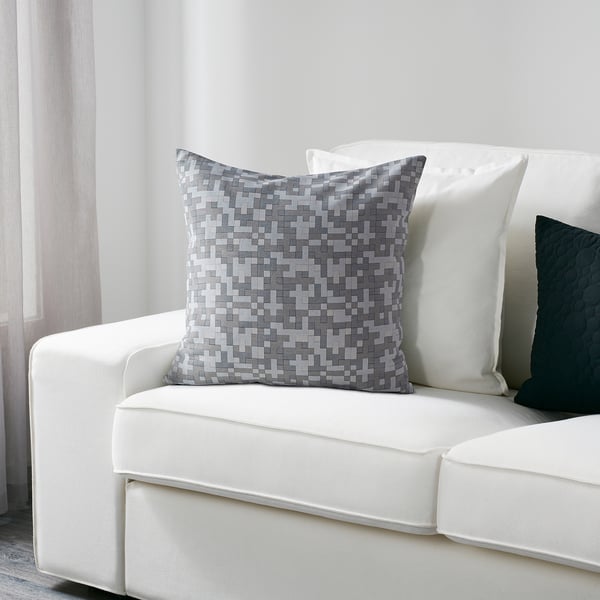 TORALFA Cushion cover, grey square, 50x50 cm IKEA