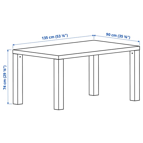 TORESUND table, white highgloss, 135x90 cm IKEA