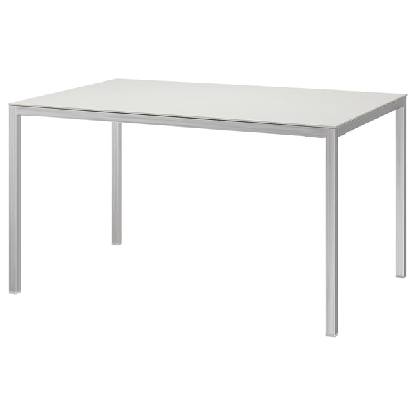 TORSBY table: square glass top, chrome legs, modern design. Durable and decorative.