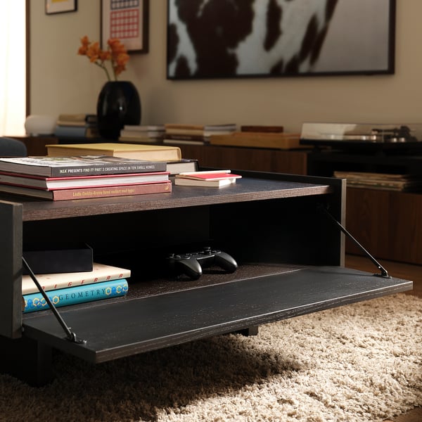 TRANERED Coffee table, dark brown, 90x90 cm