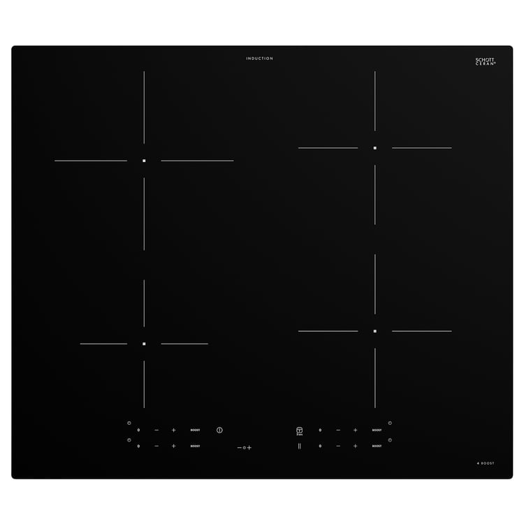 Induction hob, TREVLIG, black, 59 cm IKEA