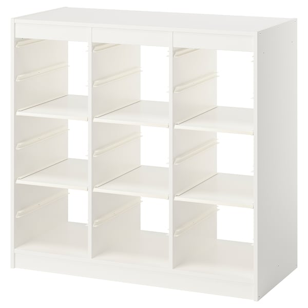 TROFAST Storage combination with shelves, room divider/white, 99x44x94 cm