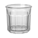 Option: TRUMFISK, clear glass jar, cylindrical with ridged sides, ideal for storage, microwave-safe.