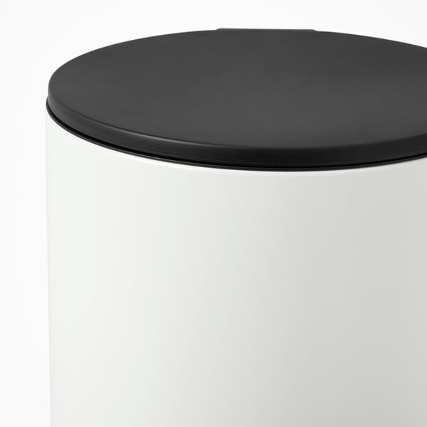 TURRIDNING Pedal bin, white/anthracite, 9 l