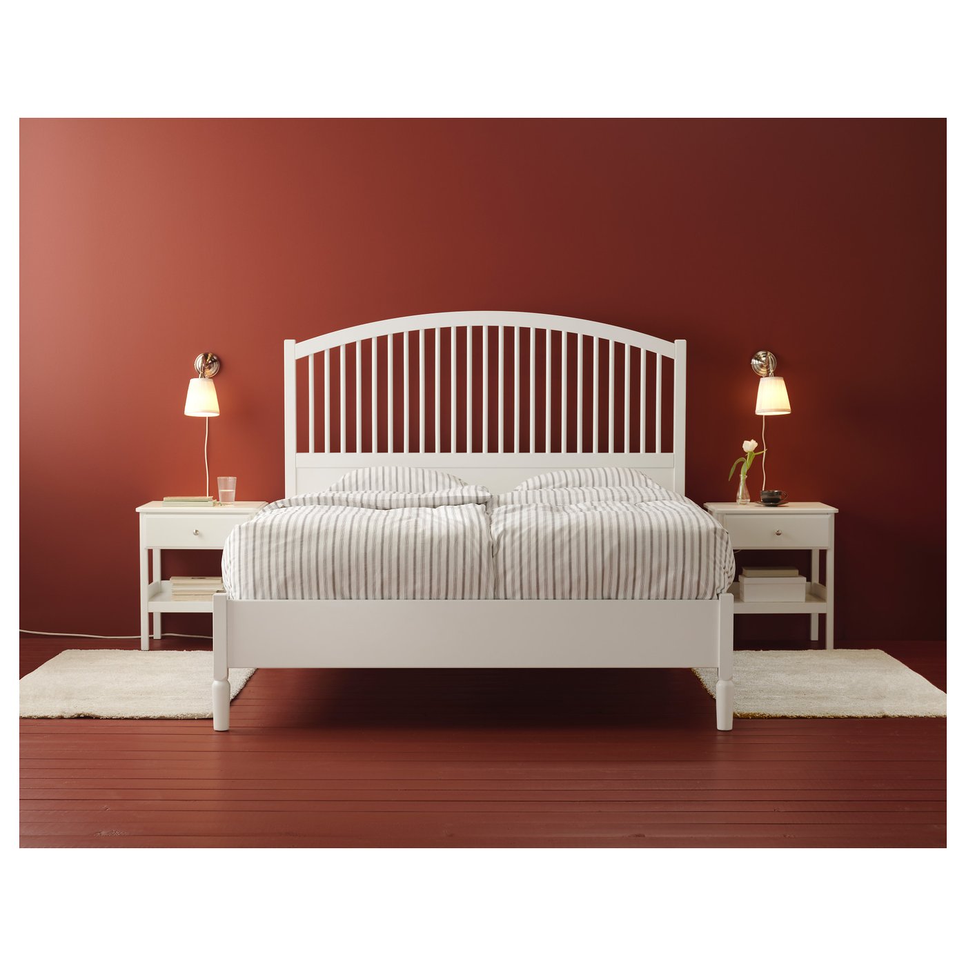 Bedside table, TYSSEDAL, white, 51x40 cm - IKEA