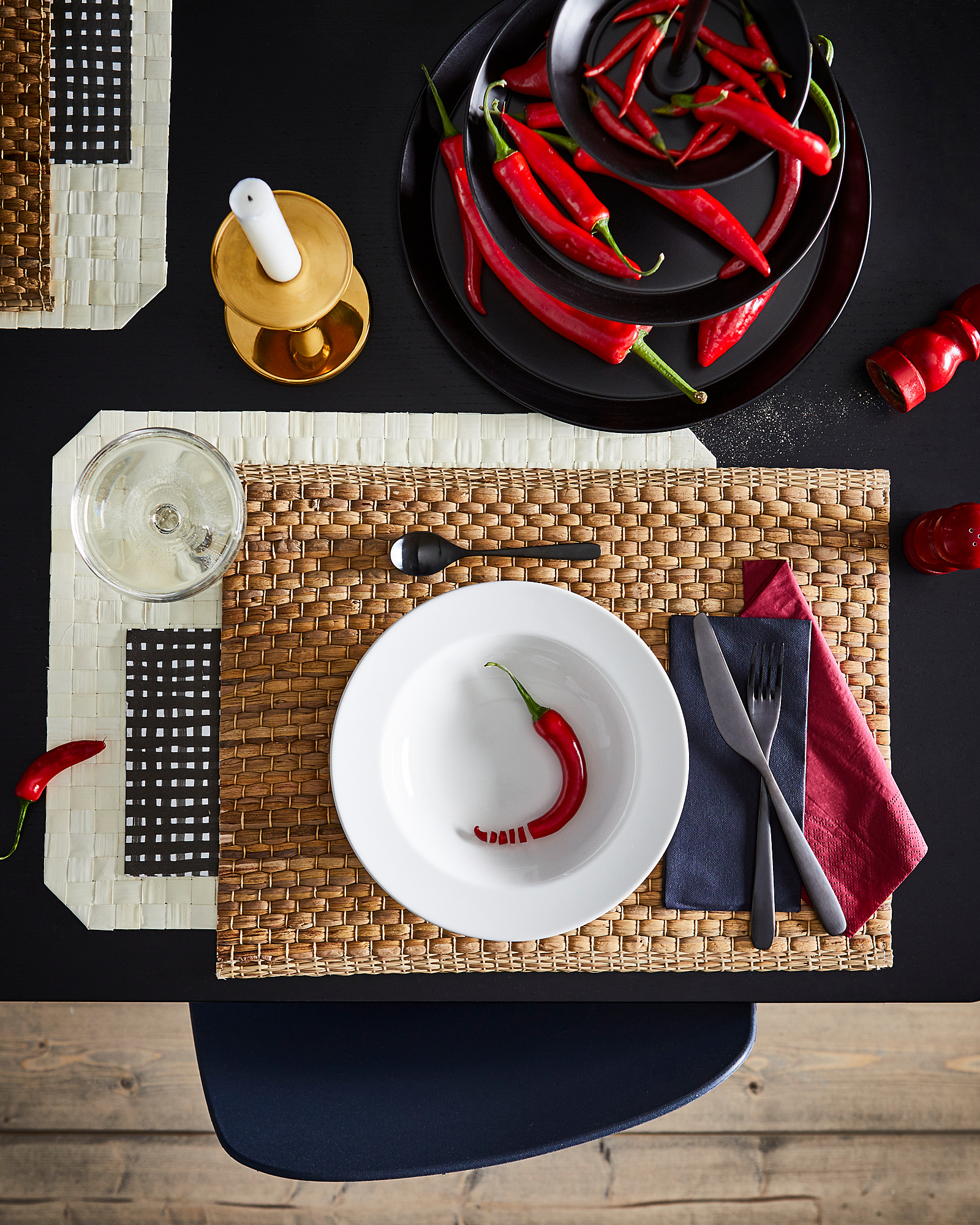 UNDERLAG Place mat water hyacinth, natural IKEA