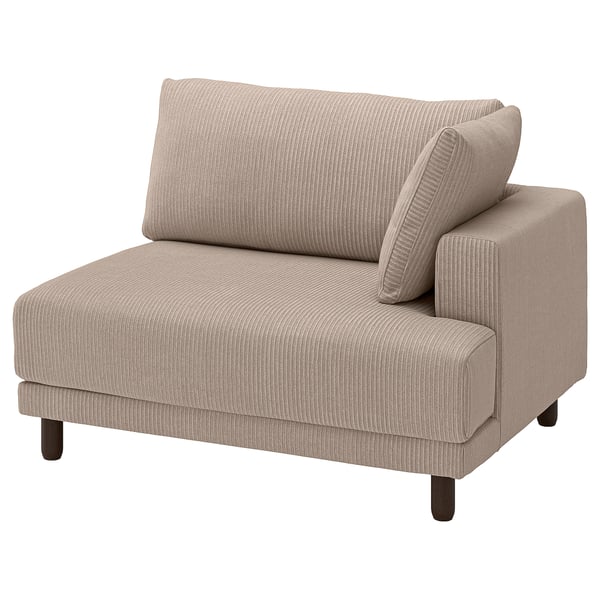 UPPÅKRA 1.5-seat module, with armrest right/Samsala grey-beige