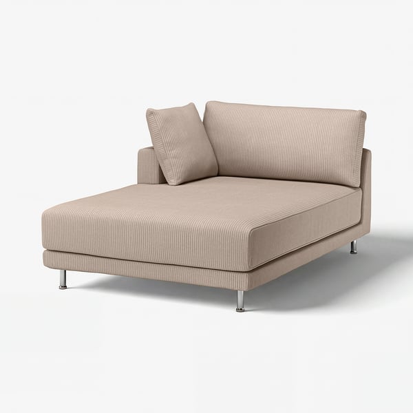 UPPÅKRA Cover chaise longue module, left, Samsala grey-beige