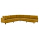 UPPÅKRA Modular corner sofa, 6 seat, with open end, right/Samsala yellow-brown
