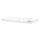 Option: A UTRUSTA glass shelf in clear, rectangular shape. Its made of tempered glass, ideal for organizing kitchen items.