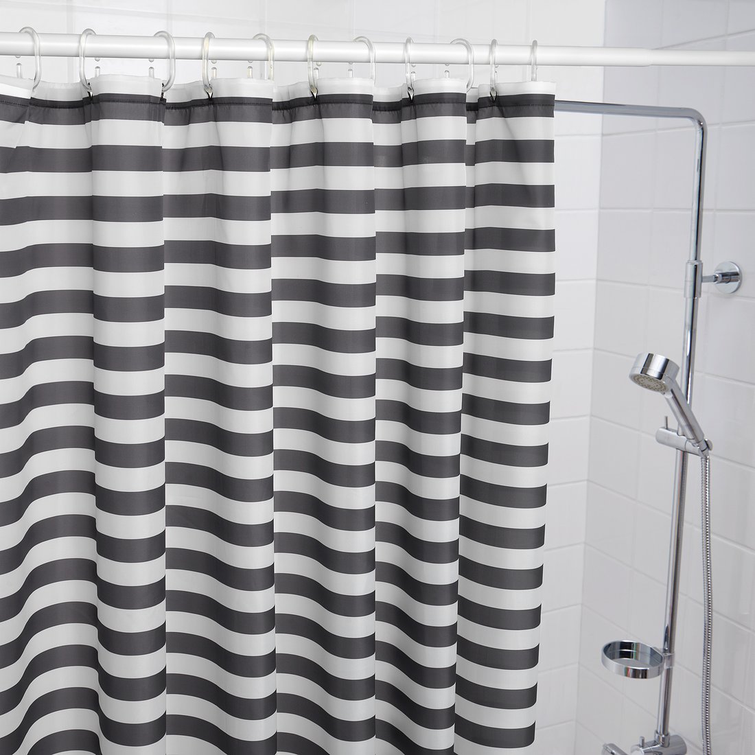 VADSJÖN Shower curtain, dark grey, 180x200 cm IKEA
