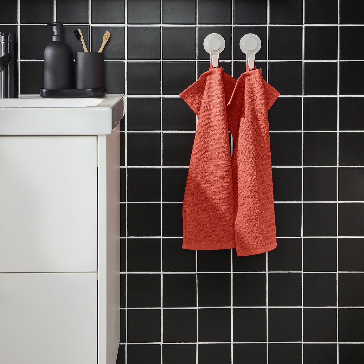 VÅGSJÖN guest towel, orange-red, 30x50 cm - IKEA