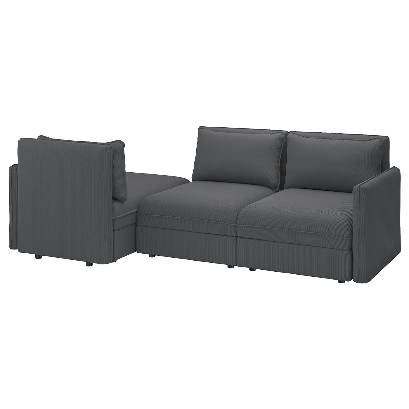 VALLENTUNA 3seat modular sofa with sofabed with storage Kelinge